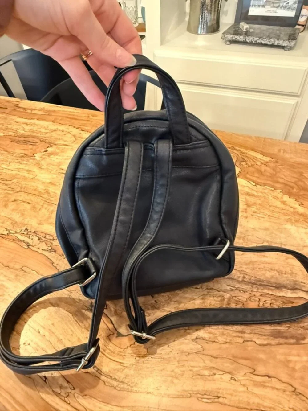 Mossimo Supply Co. Mini Backpack | Black | Faux Leather